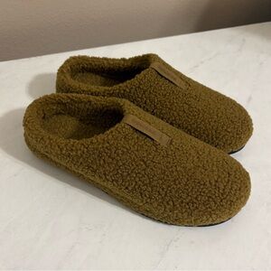 Bombas Women’s 9 Tan Teddy Sherpa Sunday Slippers Comfort Neutral Minimalist